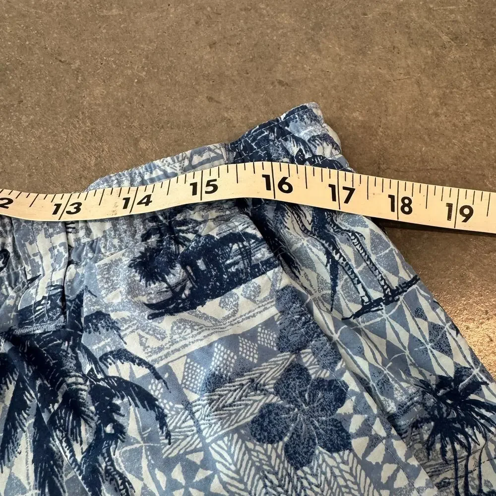Vintage Y2K Columbia Beach Summer Tropical Fish Blue Swim Trunks Large Lined